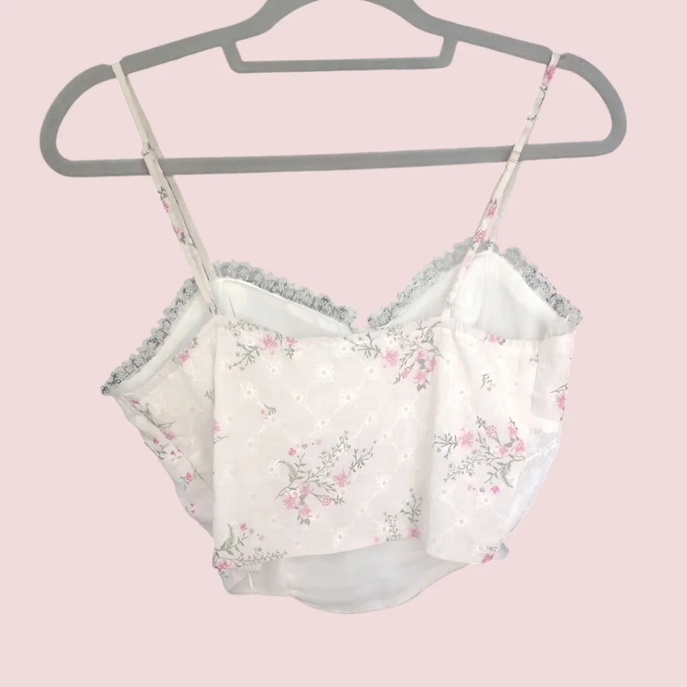 Nordstrom All in Favor Floral Bustier Cami in Ivory Pink Floral M - Picture 5 of 7